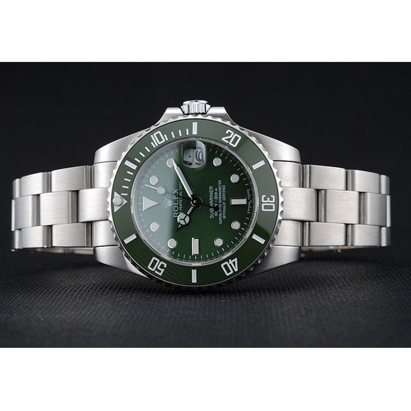 Good copy rolex watches 1454151 Green Steel Bracelet Dial Stainless Submariner Rolex 0524